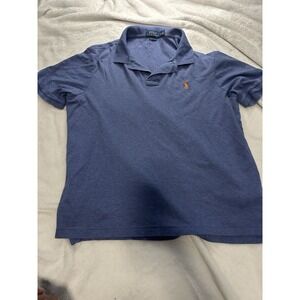 Polo Ralph Lauren Classic Fit Blue Polo Shirt Men's Size L Short Sleeve Logo